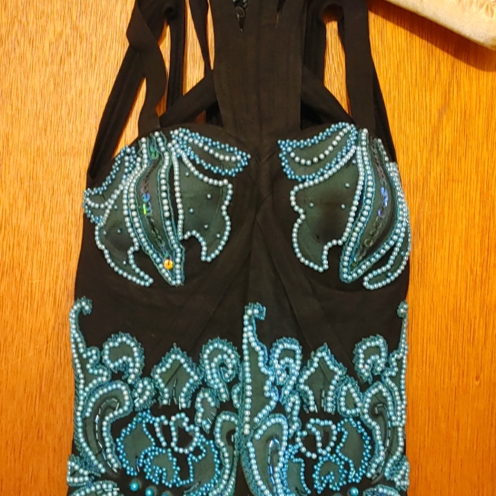 Ursina brand beaded maxi dress size Medium